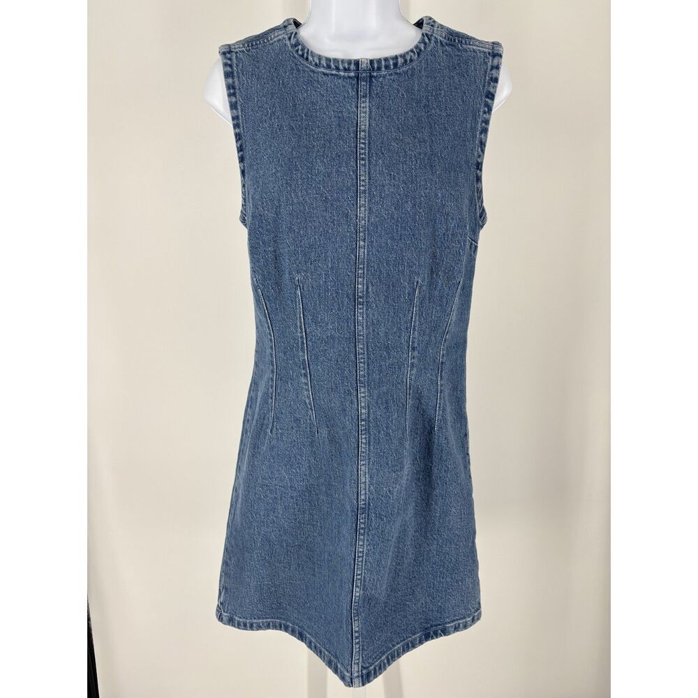Denim Mini Sleeveless Fitted Jean Dress